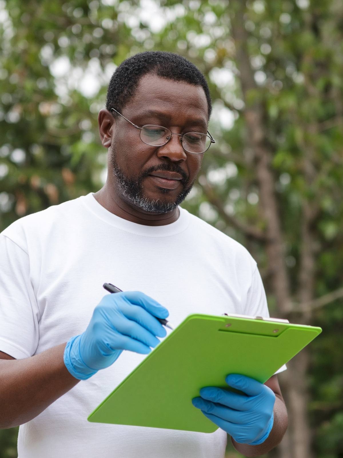 Written findings on a clipboard