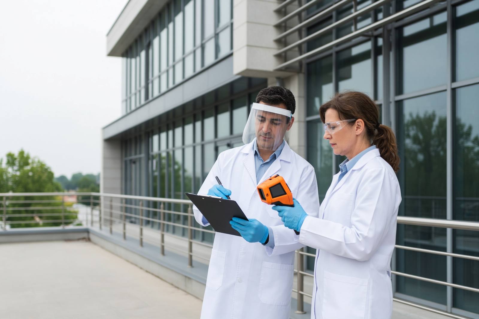 Thermal inspection of a facade